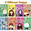 24 Sheets Wizard Stickers Make a Face DIY Magic Role Crafts Stickers