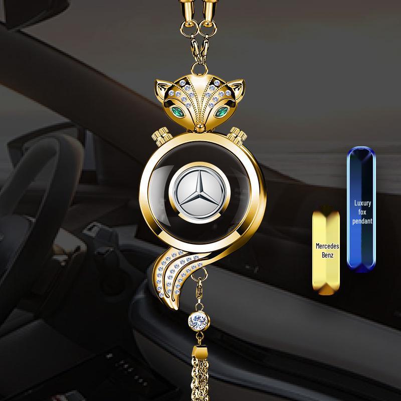 Fox Crystal Car Air Freshener Pendant - Rearview Mirror Hanging Ornament