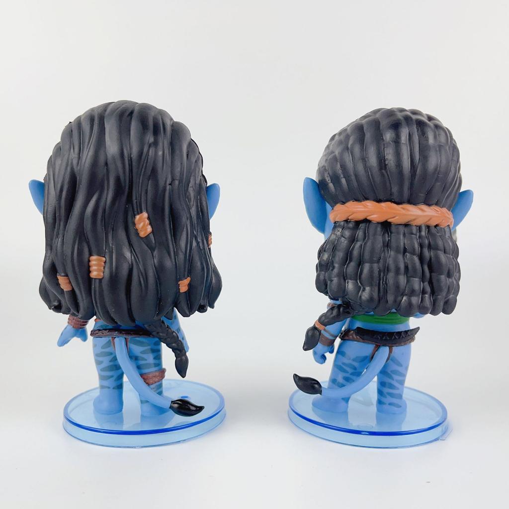 2Pcs Avatar The Way of Water Jake Sully Neytiri Q Version Action Figure Set PVC Toys for Movie Fans Gift Home Desk Decor Action & Toy Figures