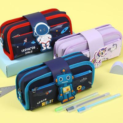 Detachable Astronaut Robot Pencil Case Cute Pencil Bag Kawaii Pencil Pouch Back To School Supplies Stationery Items for Girl Boy