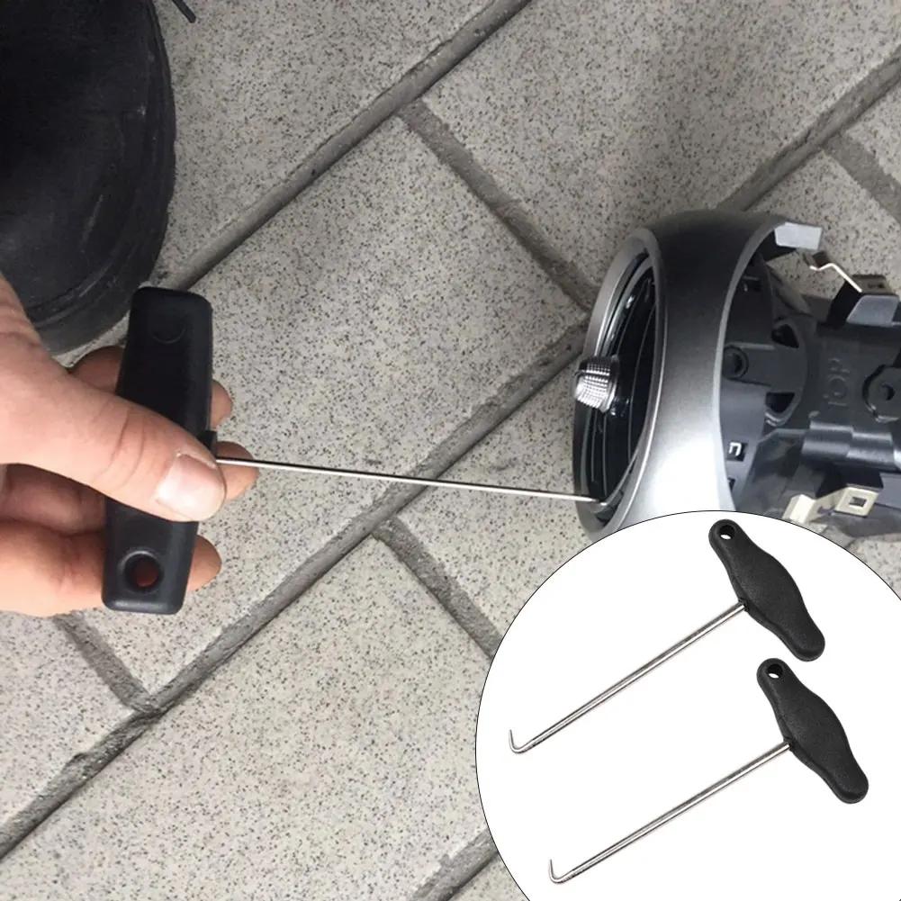 2Pcs Car Pull-out Hooks T-Handle Speedometer Removal Pulling Instrument Extractor Accessories Disassembly Tool For Mercedes-Benz