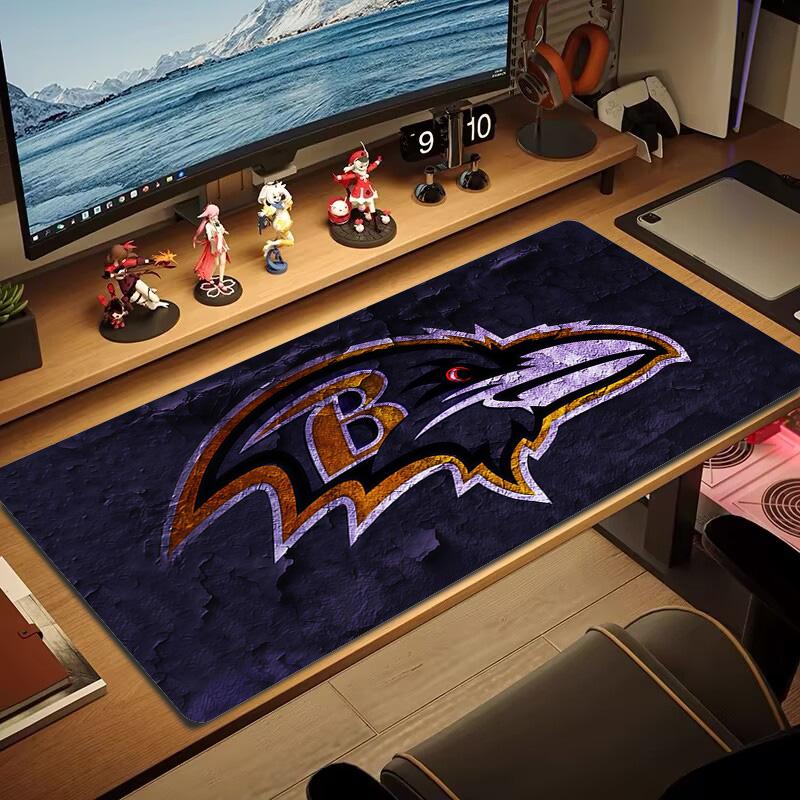 Baltimore Ravens Print Cushion Non-slip Laptop Tablet Big Mousepad XXL Mat Mini PC Playmat With Lock edge