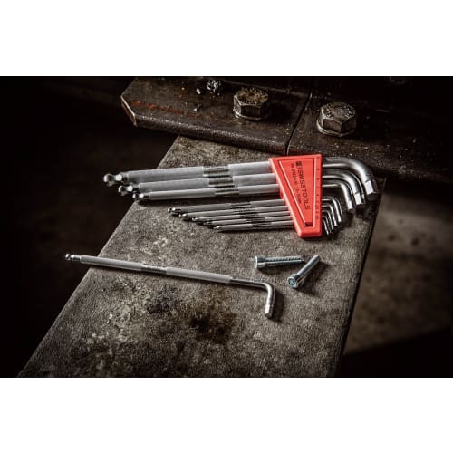 PB Swiss Tools PB Tools 9-Piece Knurled Ball Head Long Hex Wrench Set, No Packaging, 3212LH-10