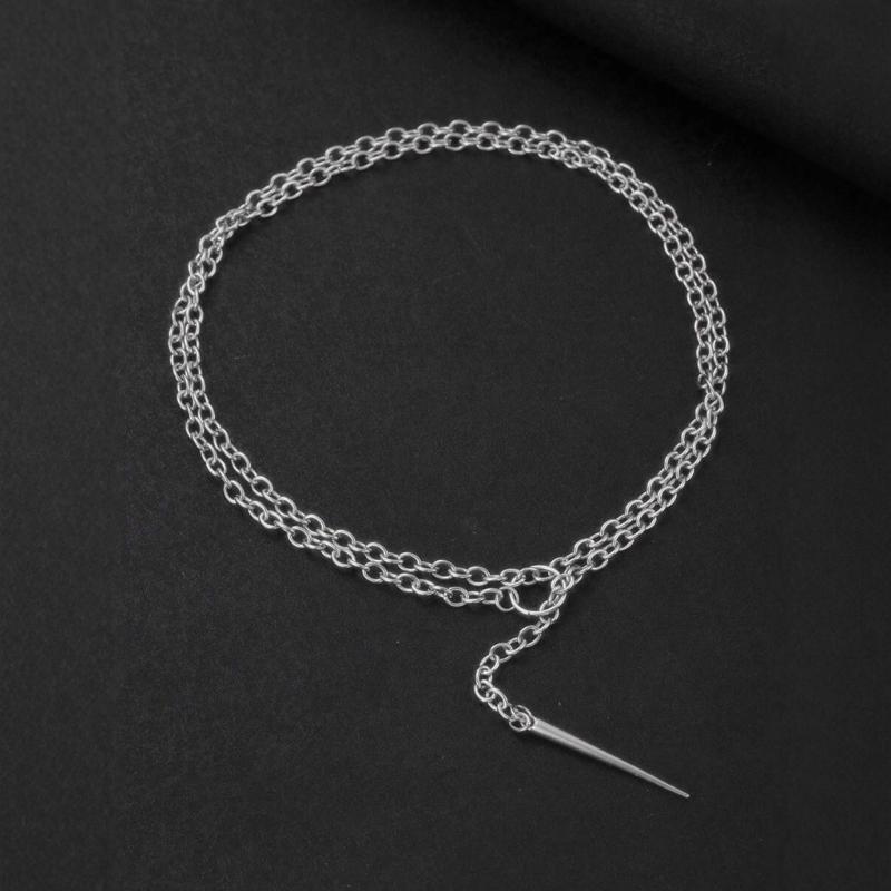 Geometric Statement Necklace Zinc Alloy Gothic Pendant Neckchain For Bold Fashion Look And Everyday Wear