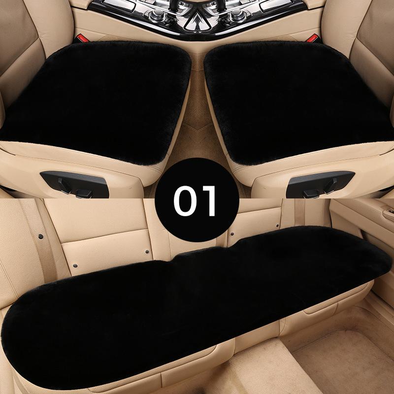 Plush Seat Cover Set Universal Luxury Car Seat Cushion Auto Protector Mat Winter Soft Warm Fur Cover Auto Interior