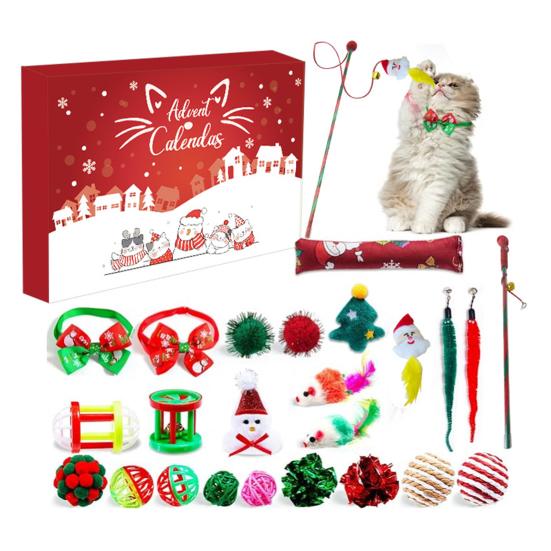 Cat Advent Calendar Cats Interactive Play Toys Christmas Countdown Calendar with Assorted Cat Toys