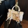2025 summer new rivet small square bag fashion locomotive style shoulder bag texture cute messenger bag bag woman
