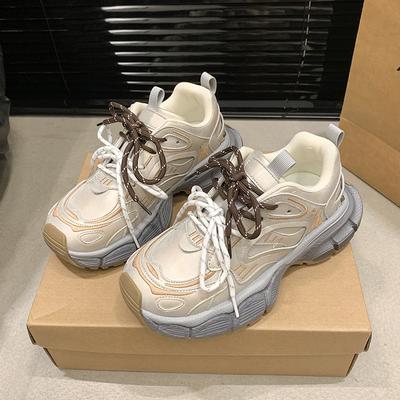 Women's Autumn New Retro Time Light and Breathable Thick-soled Casual Sneakers Women's