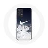 Case - MANIACASE - Samsung Galaxy A32 4G - Plastic Silicone - Flexible - Black with Nike Logo Mountain Fly Pattern