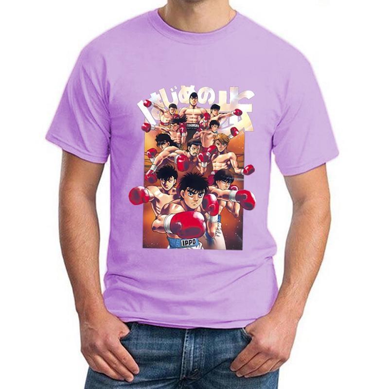 Anime Hajime No Ippo Graphic T Shirt Men Fashion Personality Printed Short Sleeve Casual Outdoor Round Neck Loose Cozy Tees