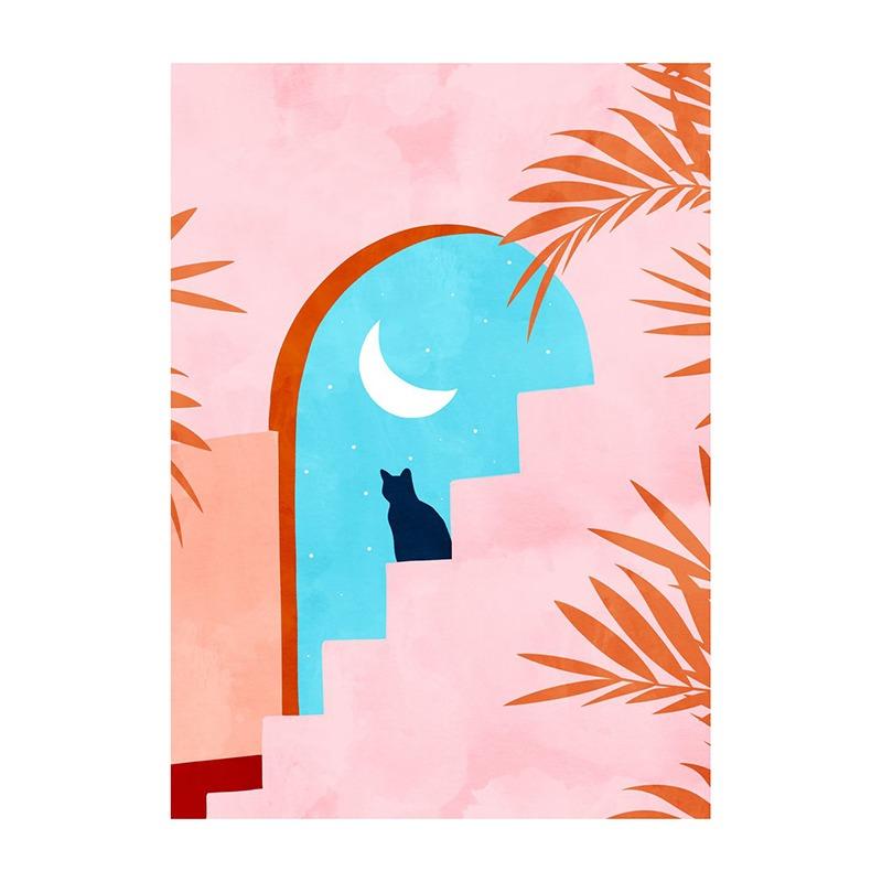 Summer Illustration Canvas Paintings Nature Poster Sweet Morocco Print Wall Art Picture for Living Room Home Decoration