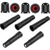 5 Pack Screw-on Valve Cap Stem Extension Extender Adapter + 5 Pack Universal Stem Covers Tire Valve Caps for Auto Car Wheel Bike Truck Motorcycle SUV
