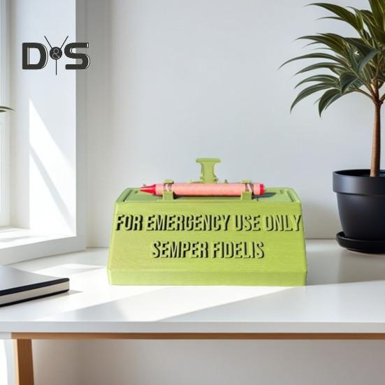 Crayon Holder Desk Ornament 3D Printed Crayon Storage Rack with Hidden Lifting Shelf Multifunctional Crayon Display Organizer Decoration