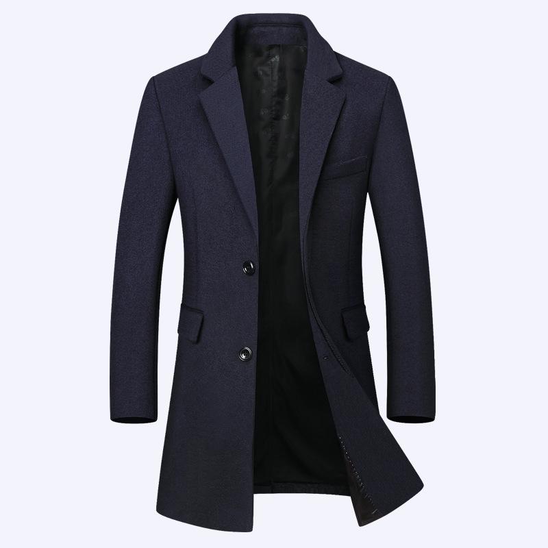 Cappotto di Lana da Uomo Fornitura Lana Lana Cappotto di Lana Moda Revers con Cotone Lana Cappotto da Uomo