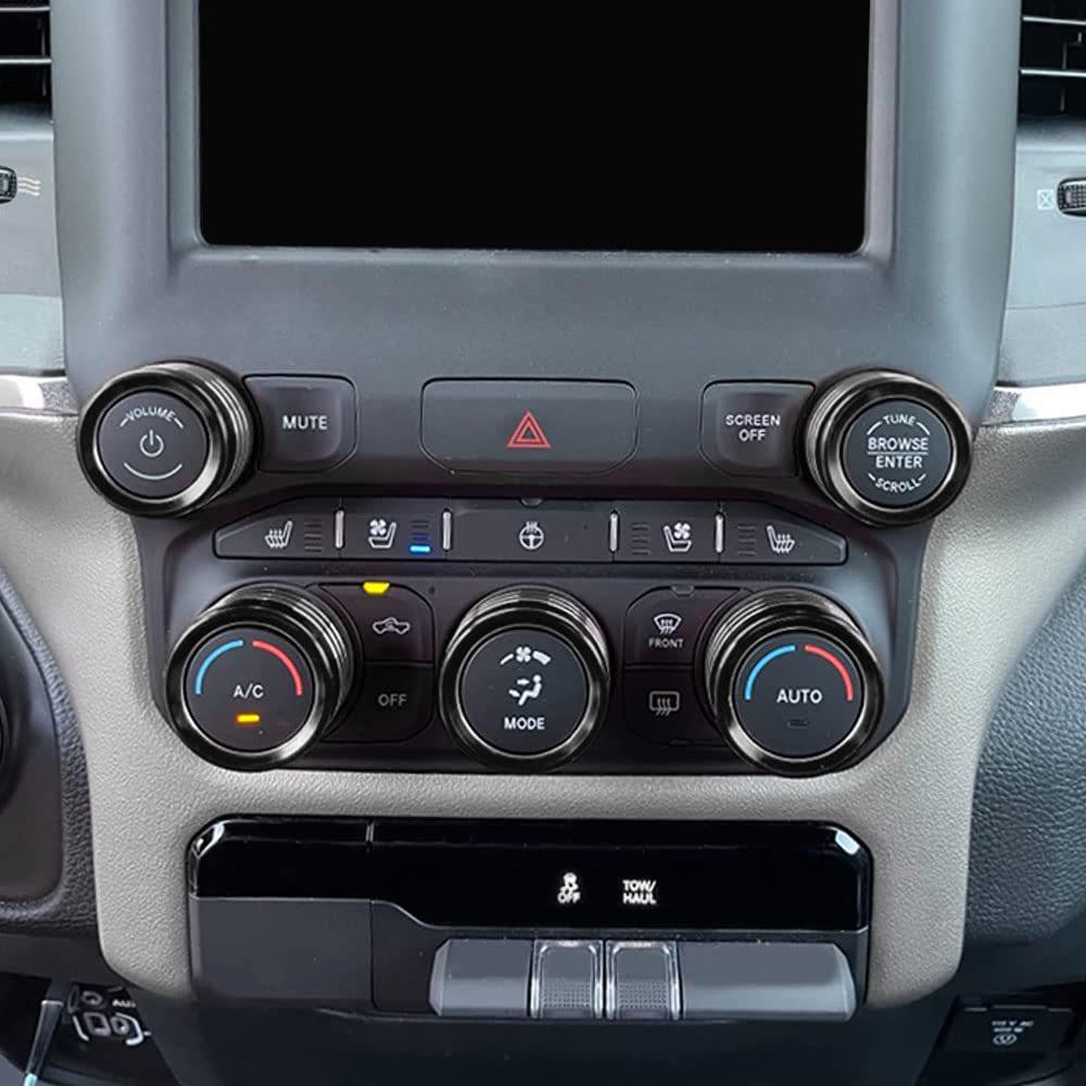 19-22 Dodge Ram Audio & AC Knob Decorative Ring