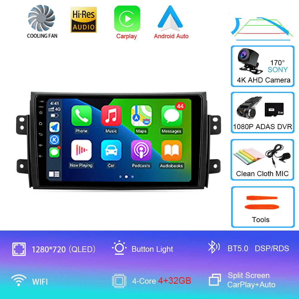 Radio auto Android 14 Carplay Auto Multimedia Pentru Suzuki SX4 2006-2013 Pentru Fiat Sedici 2005-2014 2din Autoradio Stereo Unitate Principală