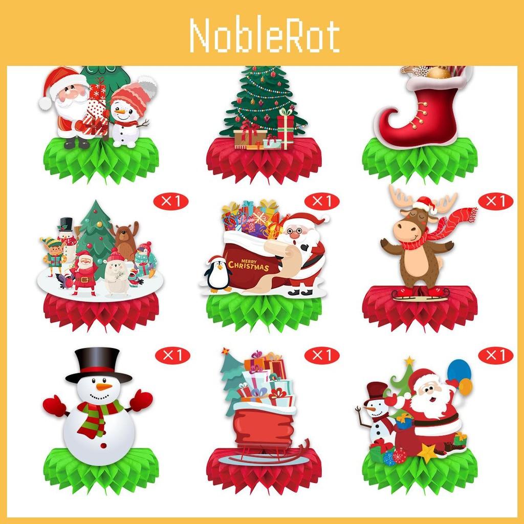 Claus Santa Christmas Snowman Paper Honeycomb Decorations For Venue Festivities