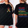 Autism Puzzle Printed Tshirt Tops Always Unique Totally Intelligent Sometimes Mysterious Shirt Unisex Casual Style Tshirt