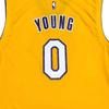 Adidas X NBA Collaboration Lakers 0 Nick Young V-Neck Fashion Soft Sleeveless Basketball Jersey Unisex Jersey Yellow 7912A-329-AEB5070