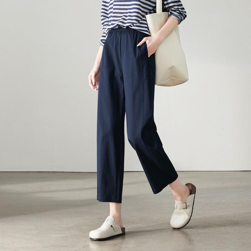 SOFSIL Women's 2026 Spring High-Waisted Wide-Leg Crop Pants