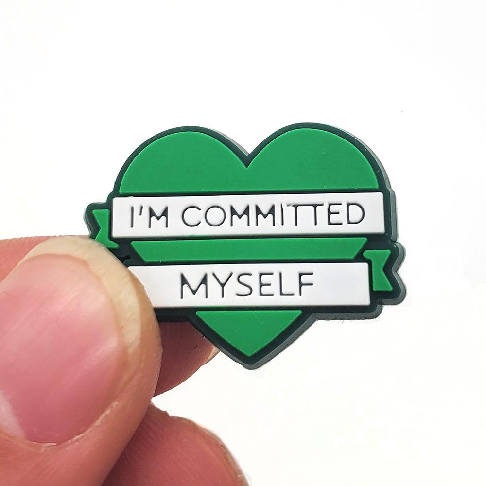 Letter Phrase Series Cartoon Clog Shoe Decorations: Cute PVC Flowers & Buckles