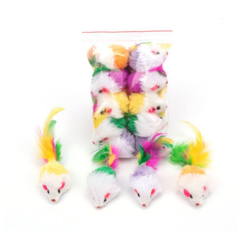 

[10 штук] Товары для питомцев Игрушка для кошки Мягкая маленькая мышка Цветное перо Игрушка-дразнилка для кошки Игрушка для кошки Перо Мышь Random color [3], 1.3 yuan/single piece