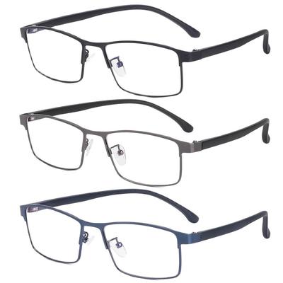 1Pc Classic Men Anti Blue Light Business Glasses Square Frame Glasses Anti-Reflective Computer Goggles Flat Mirror Vision Care