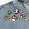 Christmas Christmas Brooch Fashionable Christmas Tree Pins Santa Claus Brooch  New Year Pins