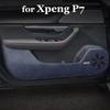 For Xpeng P7 2022 2023 2024 4Pcs Car Door Anti Kick Protection Pad Panel Alcan Tara Suede Auto Doors Anti-Dirty Cover Sticker