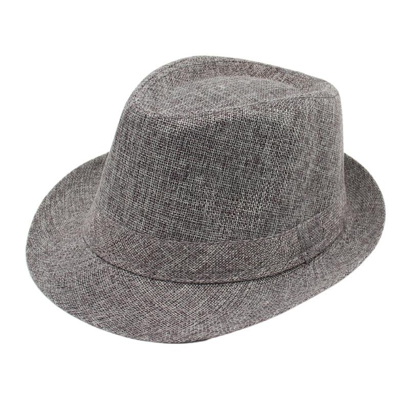 Dance Performance Small Jazz Hat Panama Top Hat Seaside Casual Beach Hat Simple Solid Color Trilby