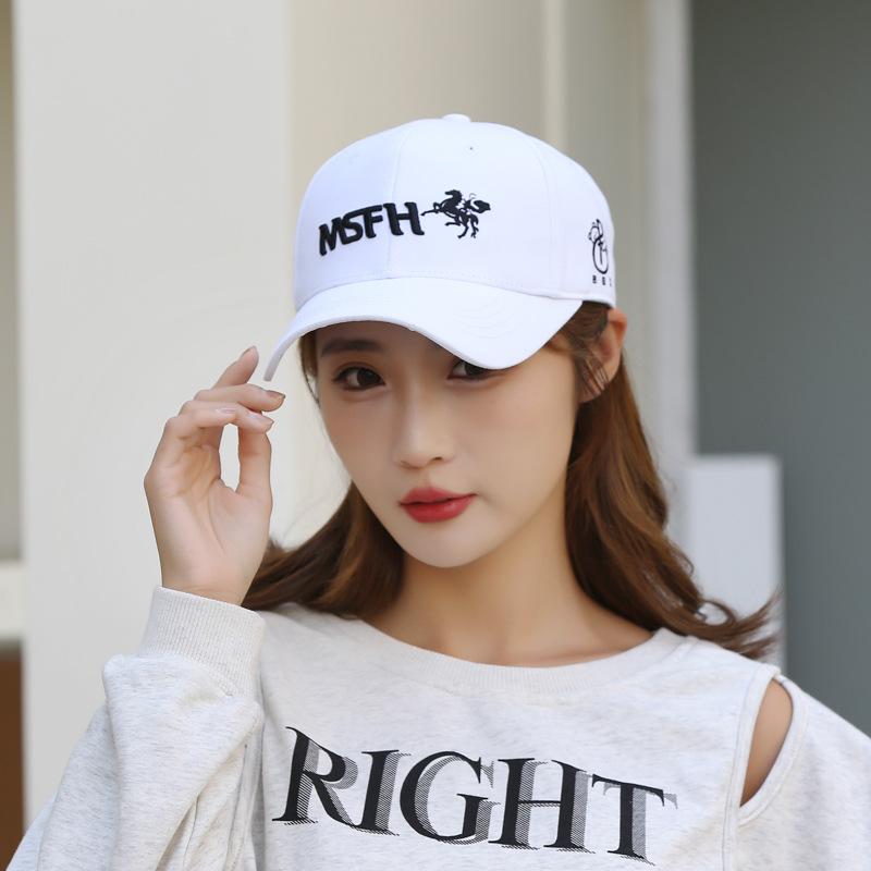 Hot shade and sun protection [Chinese embroidery stupid bear BBXFS] niche original design men's and women's trendy hats, hard top baseball caps