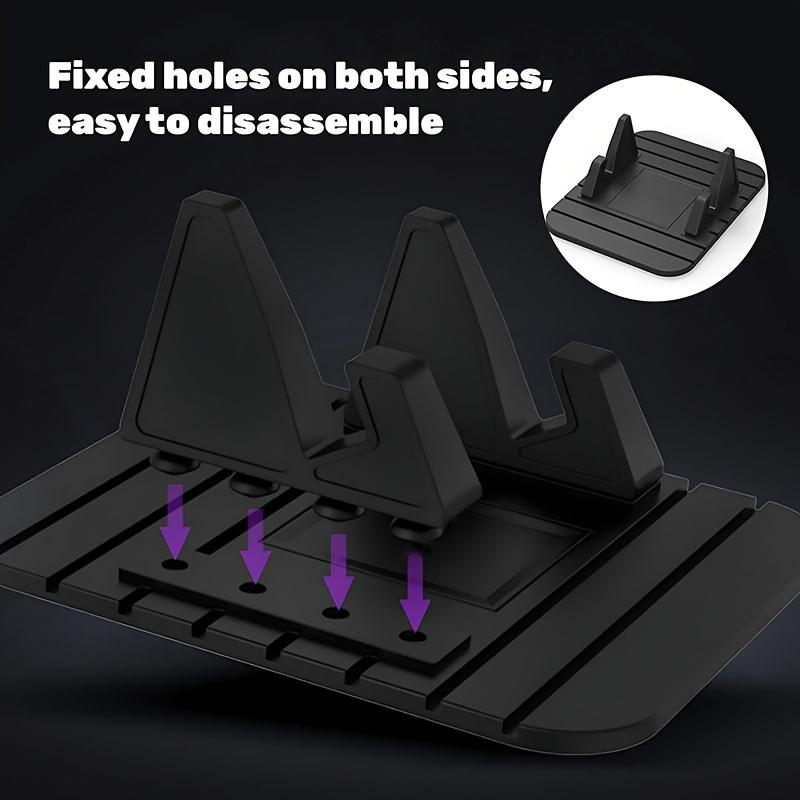 [Silicone Phone Holder] Non-Slip Silicone Car Phone Holder | Black, Compatible with Most Smart Phones