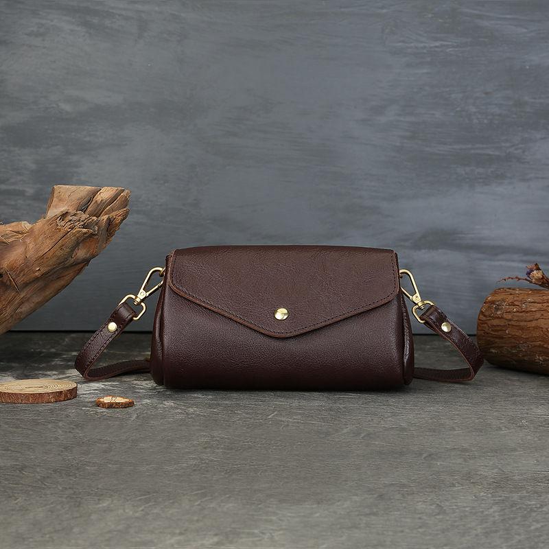 

Genuine Leather Shoulder Bags for Women Vintage Design Crossbody Messenger Bag Fashion Purse 20*12*9cm кофейный