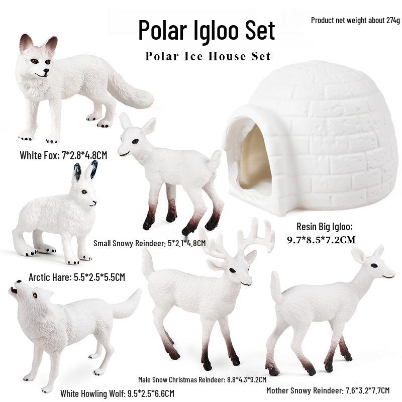 Children's Cognitive Animal Models: Polar Bear & Penguin Plastic Toys