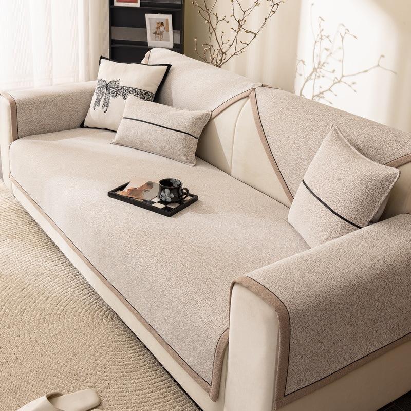New Sofa Seat Cushion Four Seasons Universal Chenille Sofa Cushion French Cream Wind Non-Slip Sofa Cover Cloth Towel