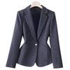 2025 Damen Merino-Woll-Anzugjacke - Herbst/Winter Petite Slim Fit, Verdickter Blazer im Göttinnen-Stil