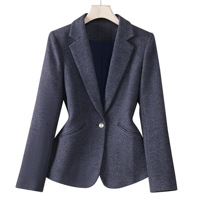 2025 Damen Merino-Woll-Anzugjacke - Herbst/Winter Petite Slim Fit, Verdickter Blazer im Göttinnen-Stil