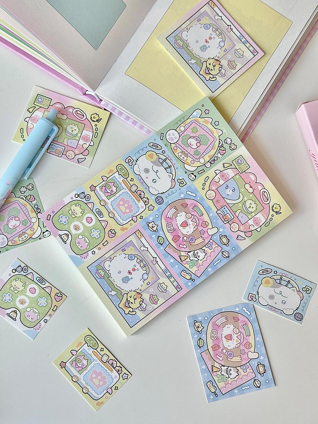 Yudaifu Grid Memo Notes Convenient Student Journal Material Memo Use High-Value Decorative for Girls
