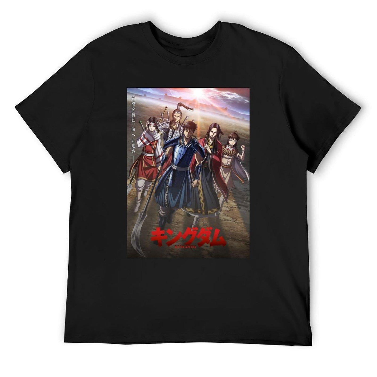 

Королевство Ри Шин Эй Сэй Аниме Футболка аниме-рубашка Роскошные мужские заготовки Смешные футболки мужские футболки с принтами хип-хоп 4XL