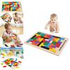 Colorful Wooden Tetris Building Block Puzzle For Educational Preschool Playtime