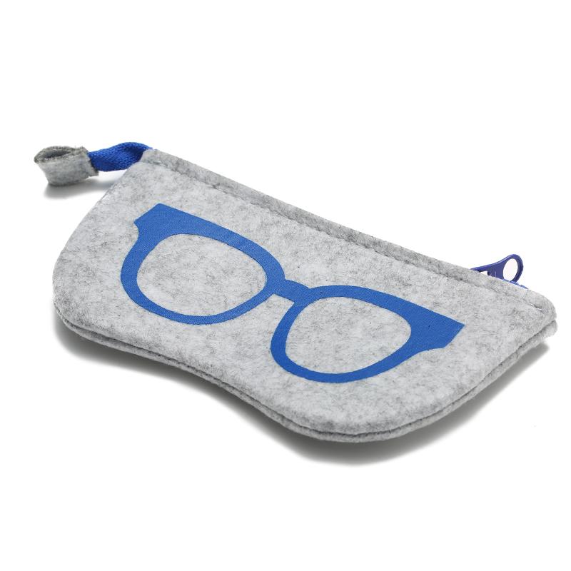 5 Colors Unisex Cosmetic Bag Portable Wool Felt Cloth Glasses Bag Eyeglasses Cases Sunglass Pen Students Unisex Storage Bags