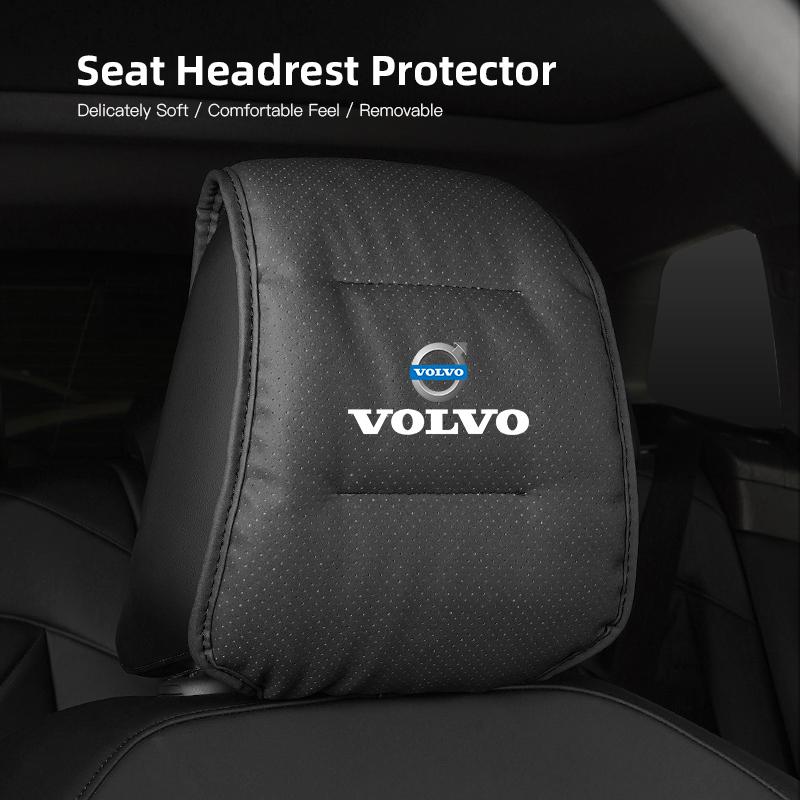 

Leather Car Pillowcase Car Accessories Headrest Cover For Volvo V60 V40 XC90 S60 C30 V70 S90 Anti Fouling Decoration Pillowcase