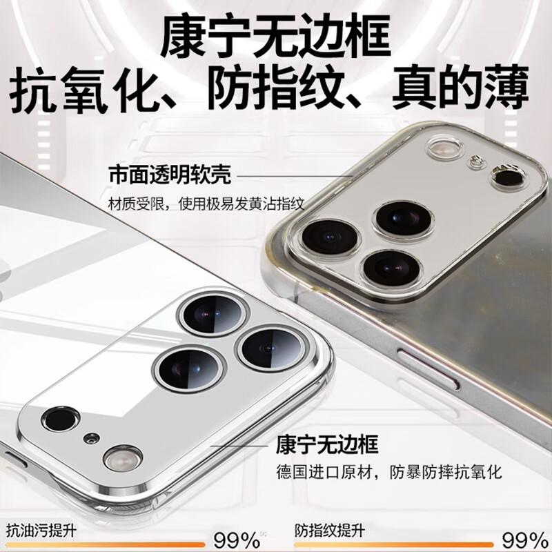 Not Easy to Turn YellowTransparent Ultra-Thin Hard Phone Case for 17 Pro Unisex Anti-Drop, Heat Dissipation, Breathable, Simple