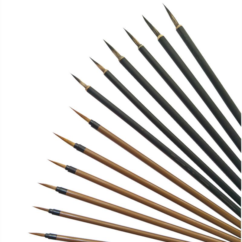 3 Pcs/ Set Weasel's Hair Rat Whisker Painting Brushes Meticulous Painting Watercolor Hand Drawn Pen Leaf Tendon White  Fine Line Detail Drawing Brush