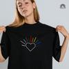 Subtle Pride Shirt, Minimalist LGBTQ Pride Tshirt, Inclusive Flag, Simple Rainbow Heart Tshirt, Queer Shirt, LGBT Ally Tee