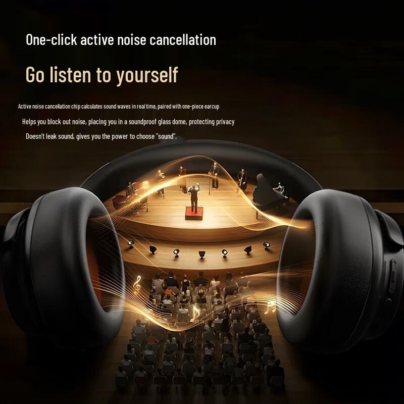 Newmine T10 Active Noise Cancelling Wireless Over-Ear Headphones