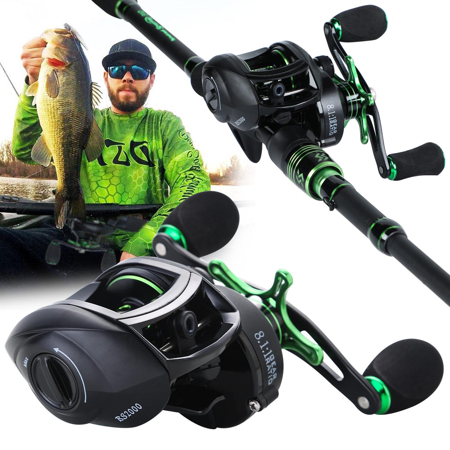 

Рыболовные катушки с ЧПУ, алюминиевая катушка для приманки, 13BB, передаточное число 8,1:1, рыболовное колесо, максимальное сопротивление 8 кг right reel зелёный/чёрный