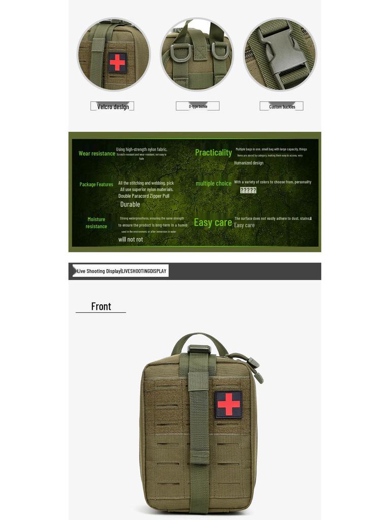 Laser-Cut Outdoor Multi-Functional First Aid Tactical Medical Molle Attachment Fanny Pack