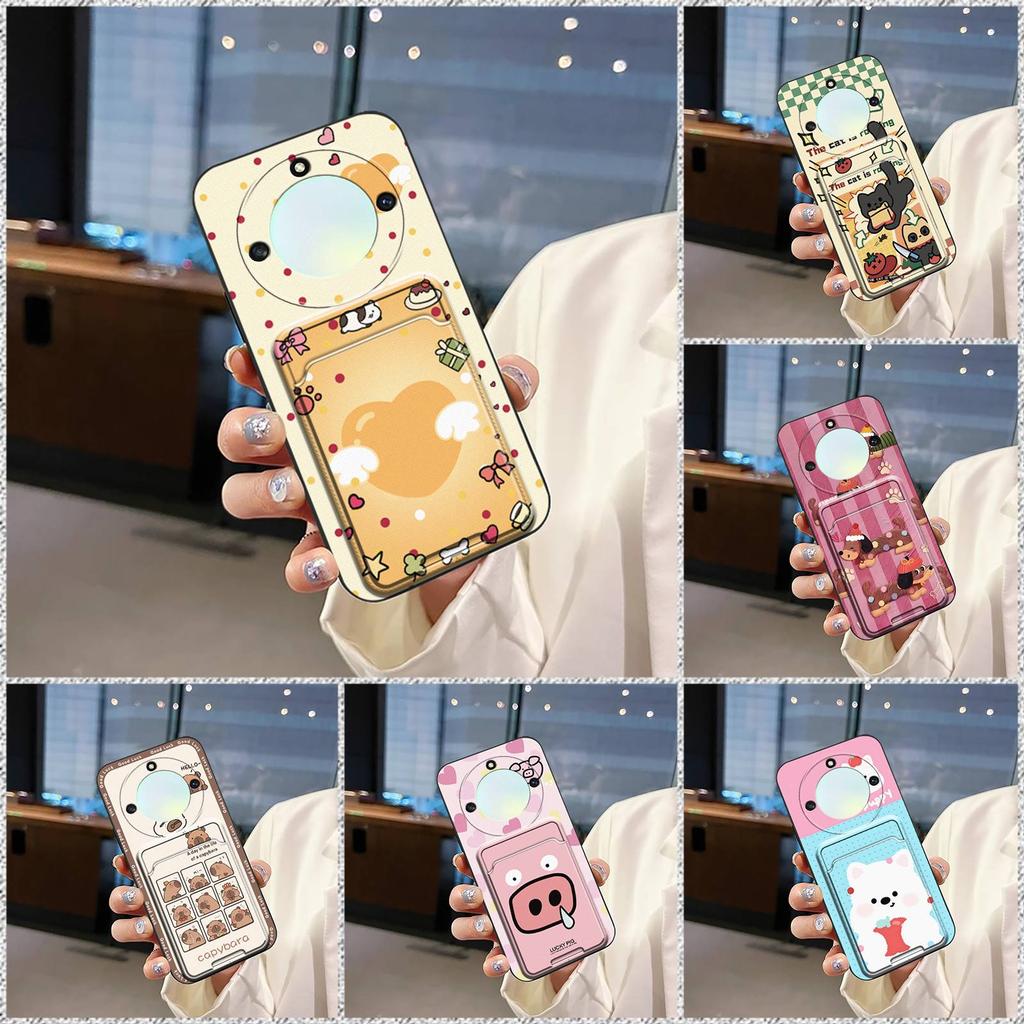 protective Silicone Phone Case For Huawei Honor X40 Graffiti Soft case Card bag Waterproof Durable Cartoon Anti-dust TPU