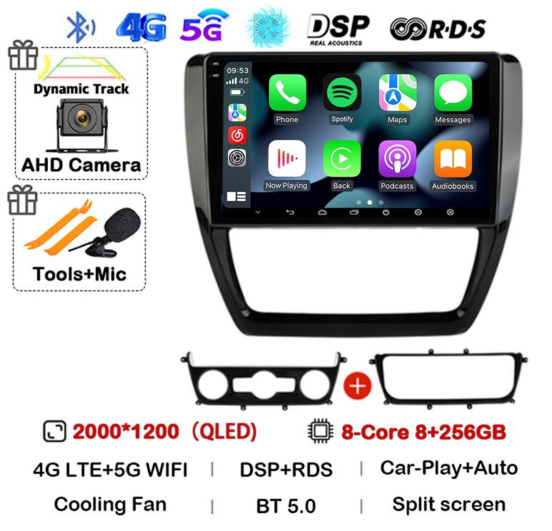 Android 14 Carplay Auto 4G+WIFI Car Radio For Volkswagen VW Sagitar Jetta Bora 2011-2018 Multimidia Video Player GPS Head Unit